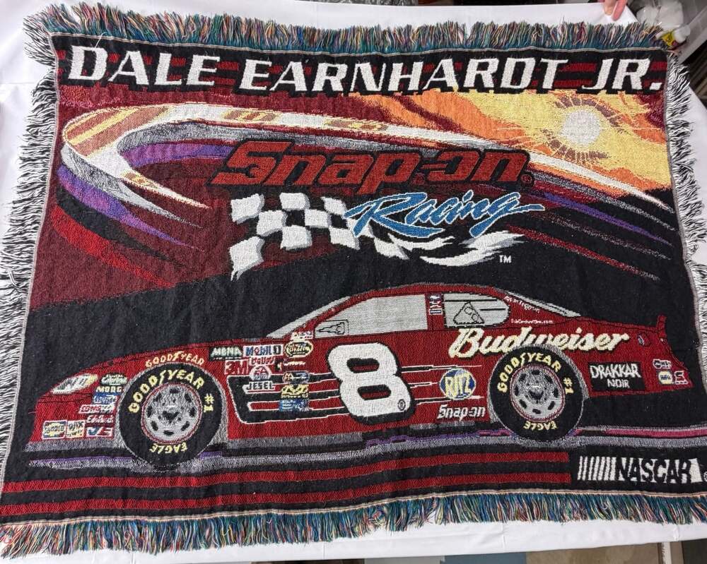 NASCAR Dale Earnhardt Jr #8 Tapestry Woven Blanket Snap-On Budweiser